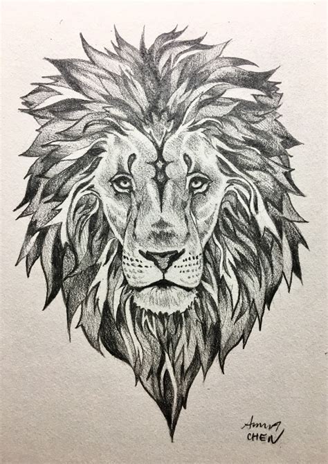 lion draw tattoo